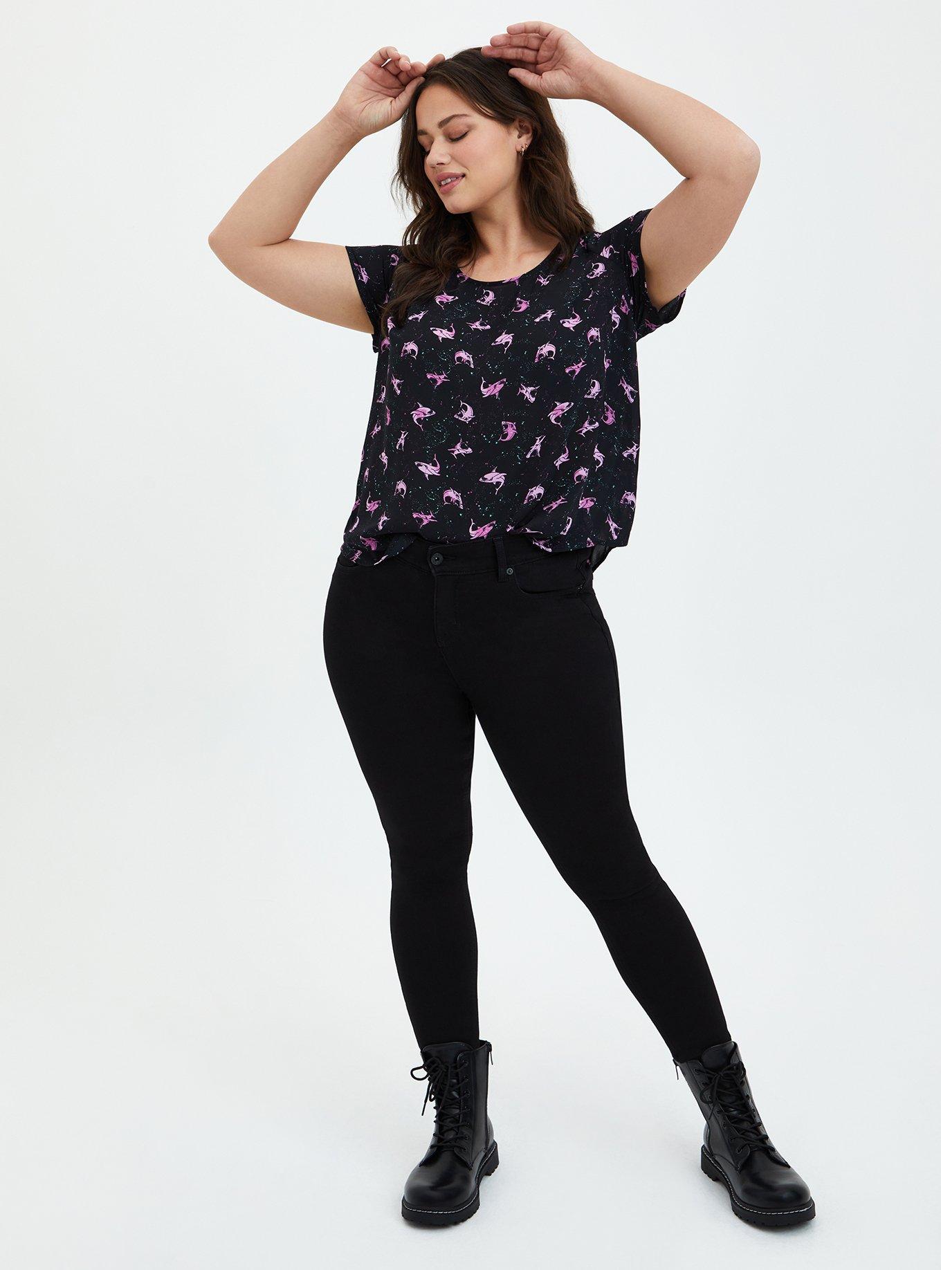 Plus Size Universal Jaws Georgette Blouse, MULTI, alternate