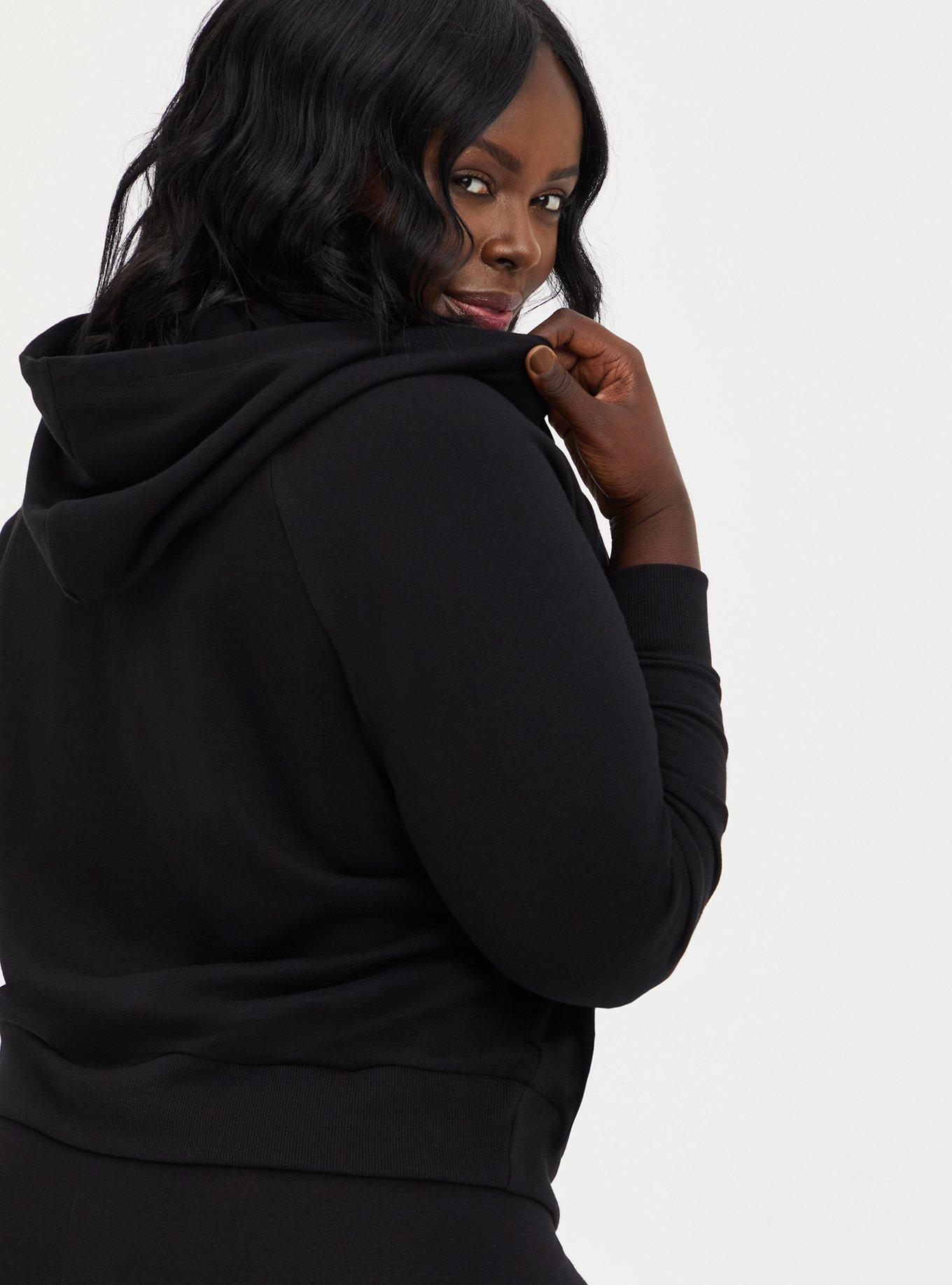 Plus Size Disney The Nightmare Before Christmas Raglan Hoodie - Jack & Sally Heart Black, DEEP BLACK, alternate