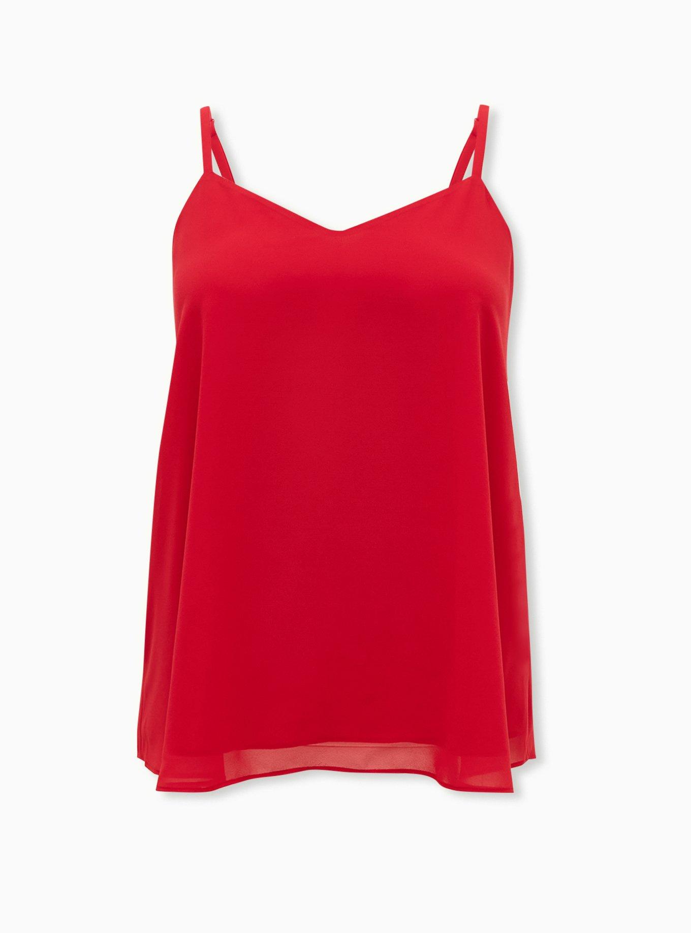 Plus Size Sophie Chiffon Swing Cami, JESTER RED, hi-res