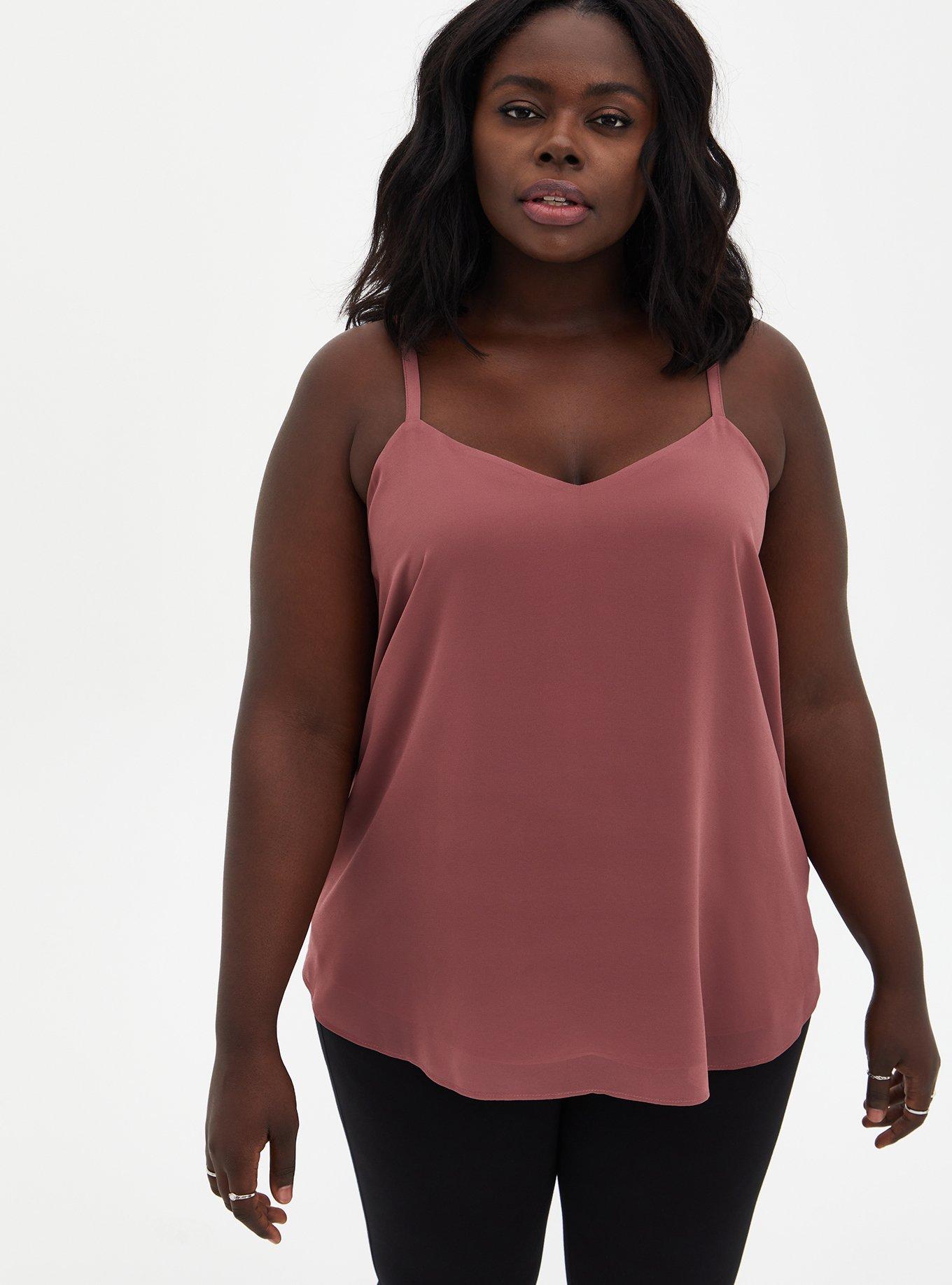 Plus Size - Lace And Super Soft V-Neck Swing Cami - Torrid