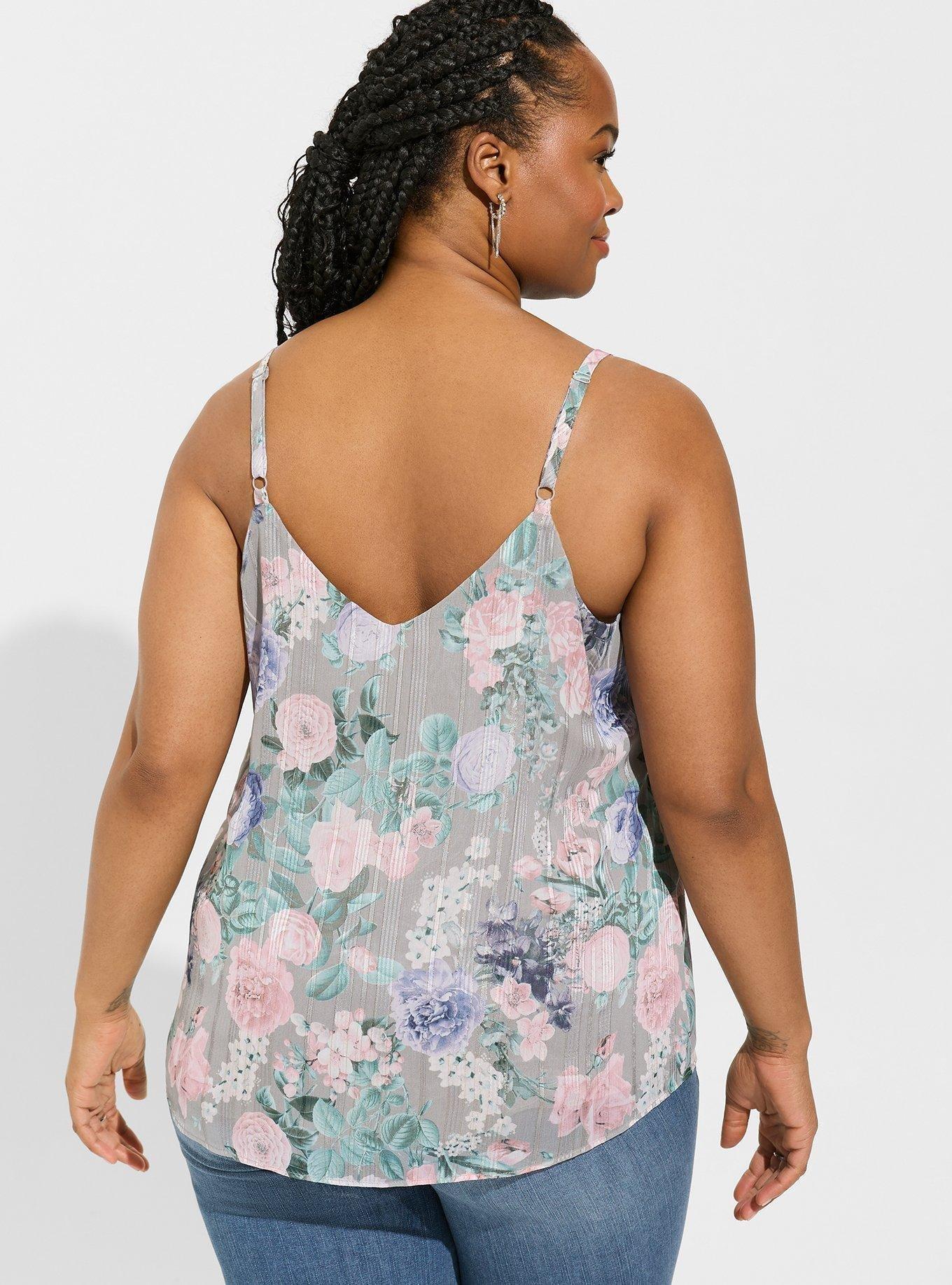 Plus Size - Strappy Front Double Layered Chiffon Cami - Torrid