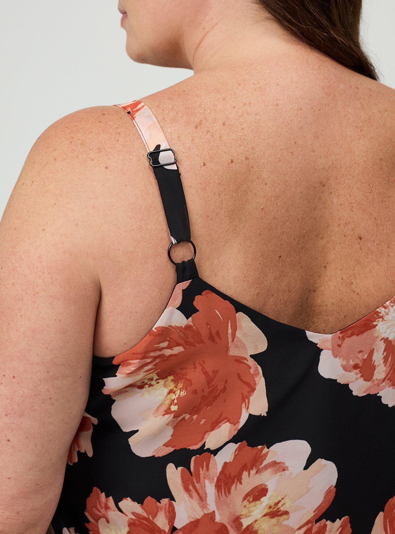 Sophie Chiffon Swing Cami, SHOWERING PEONIES FLORAL BLACK, alternate