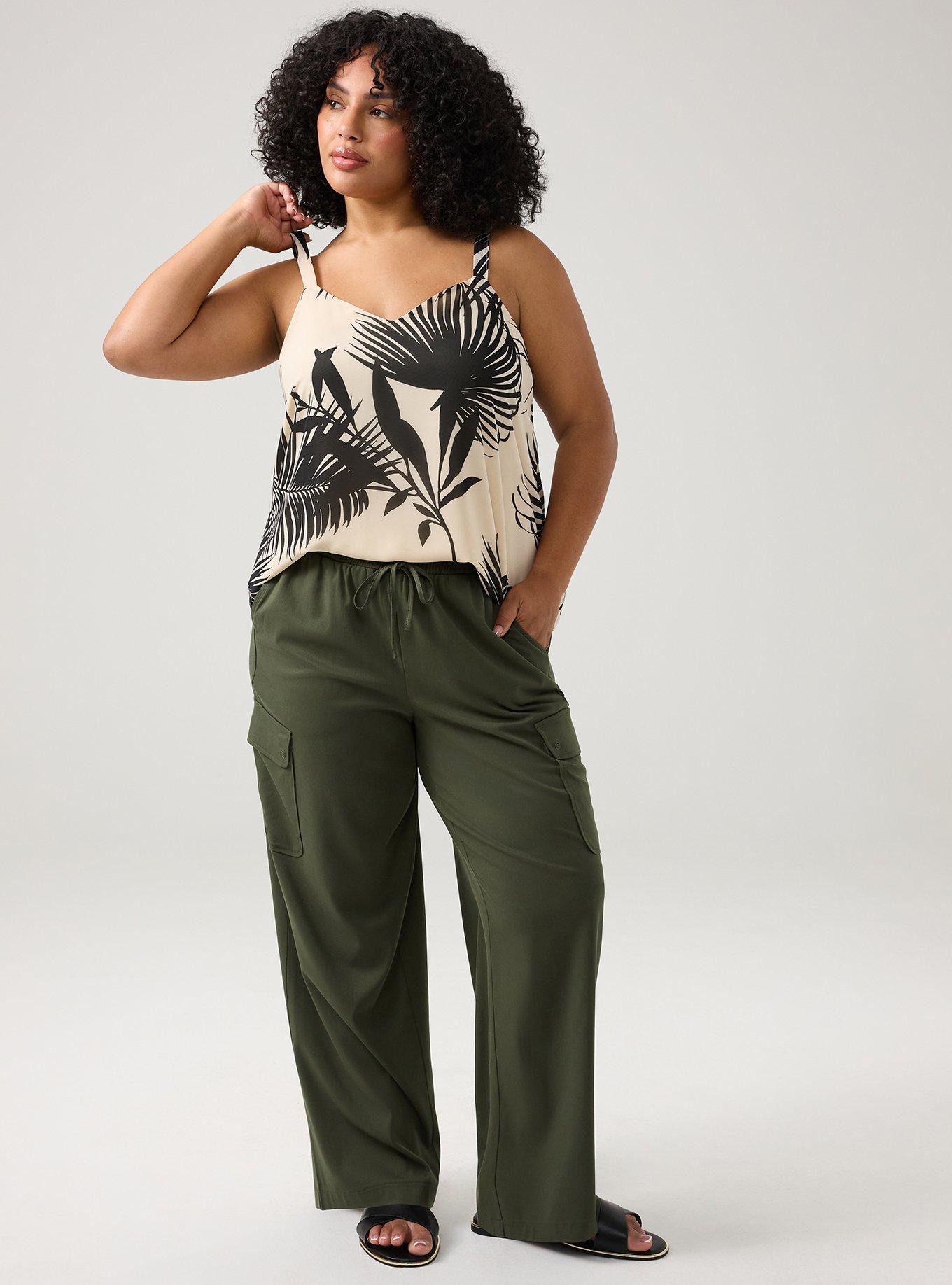 Sophie Chiffon Swing Cami, BEHIND THE LEAVES BLACK, alternate