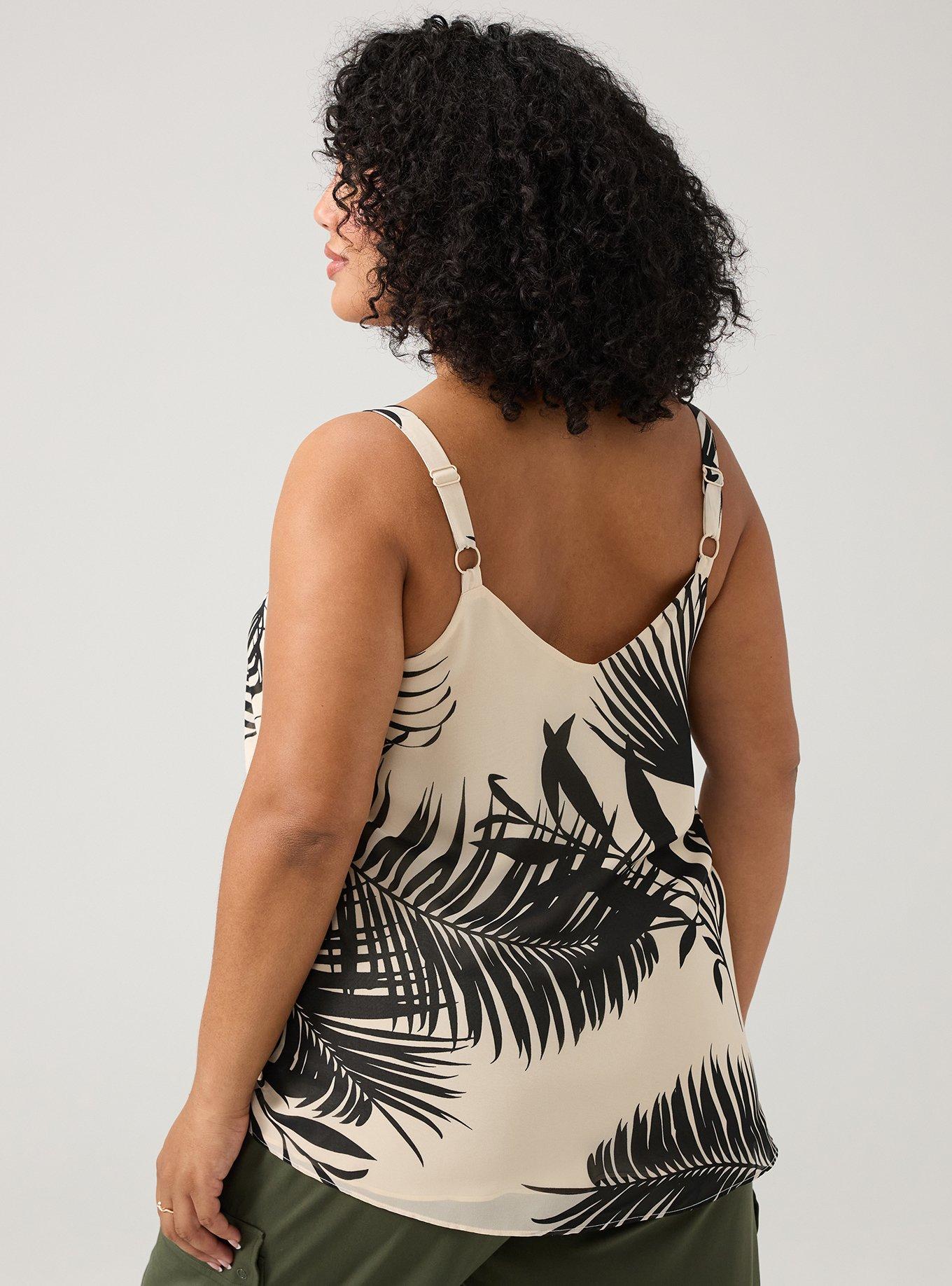 Sophie Chiffon Swing Cami, BEHIND THE LEAVES BLACK, alternate