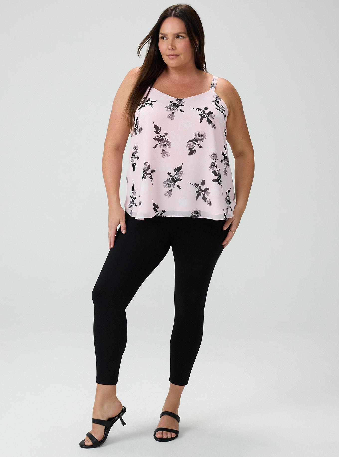 Plus Size Sophie Chiffon Swing Cami, ROSEALINE FLORAL PINK, alternate