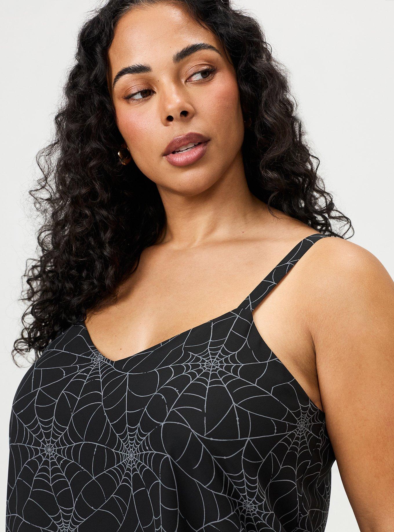 Sophie Swing Cami, SPIDER WEBS DEEP BLACK, alternate