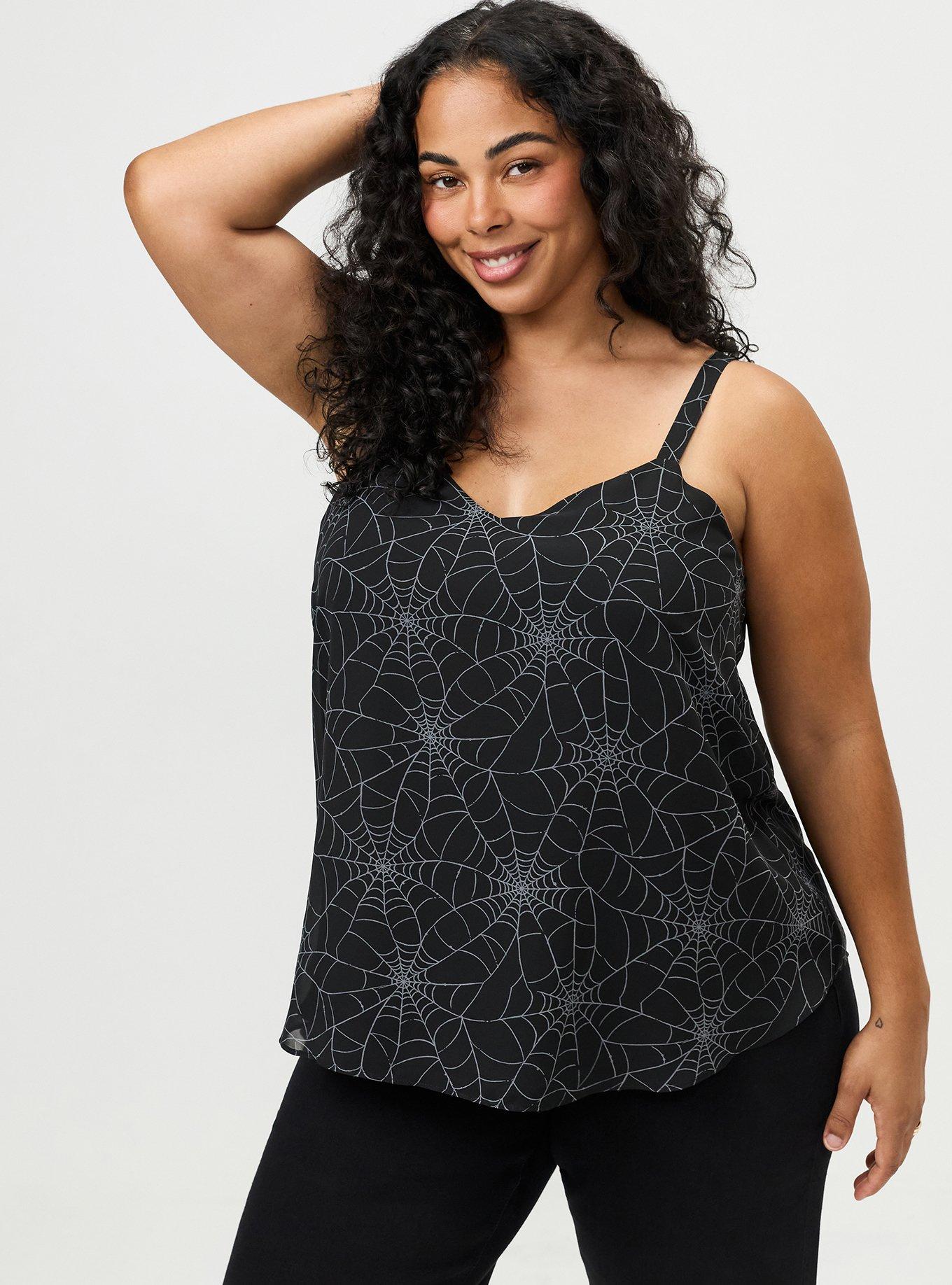 Sophie Swing Cami, SPIDER WEBS DEEP BLACK, alternate