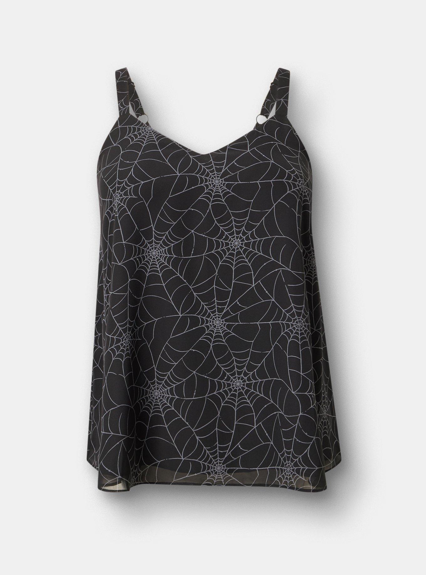 Sophie Swing Cami, SPIDER WEBS DEEP BLACK, hi-res