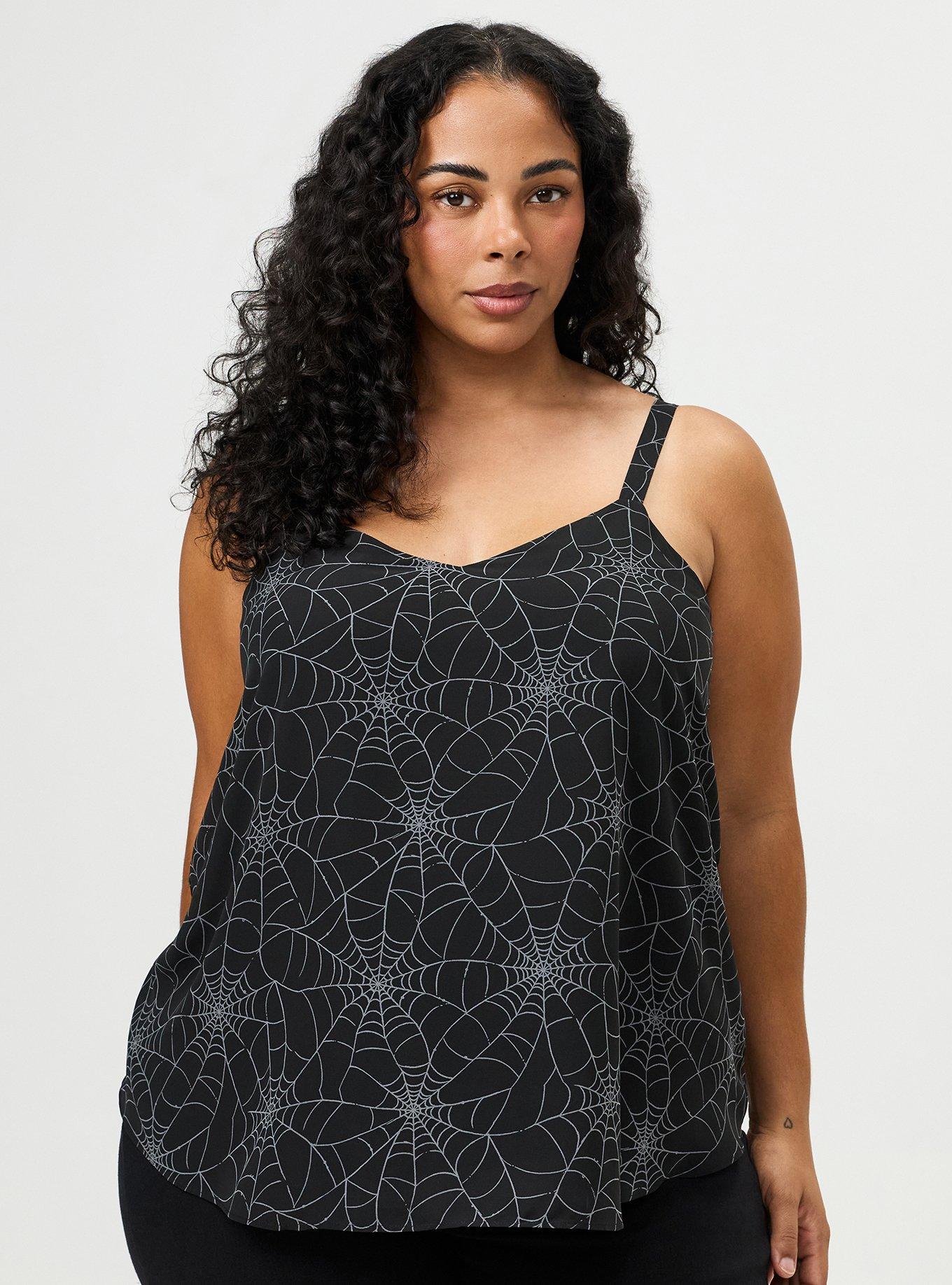 Sophie Swing Cami, SPIDER WEBS DEEP BLACK, hi-res
