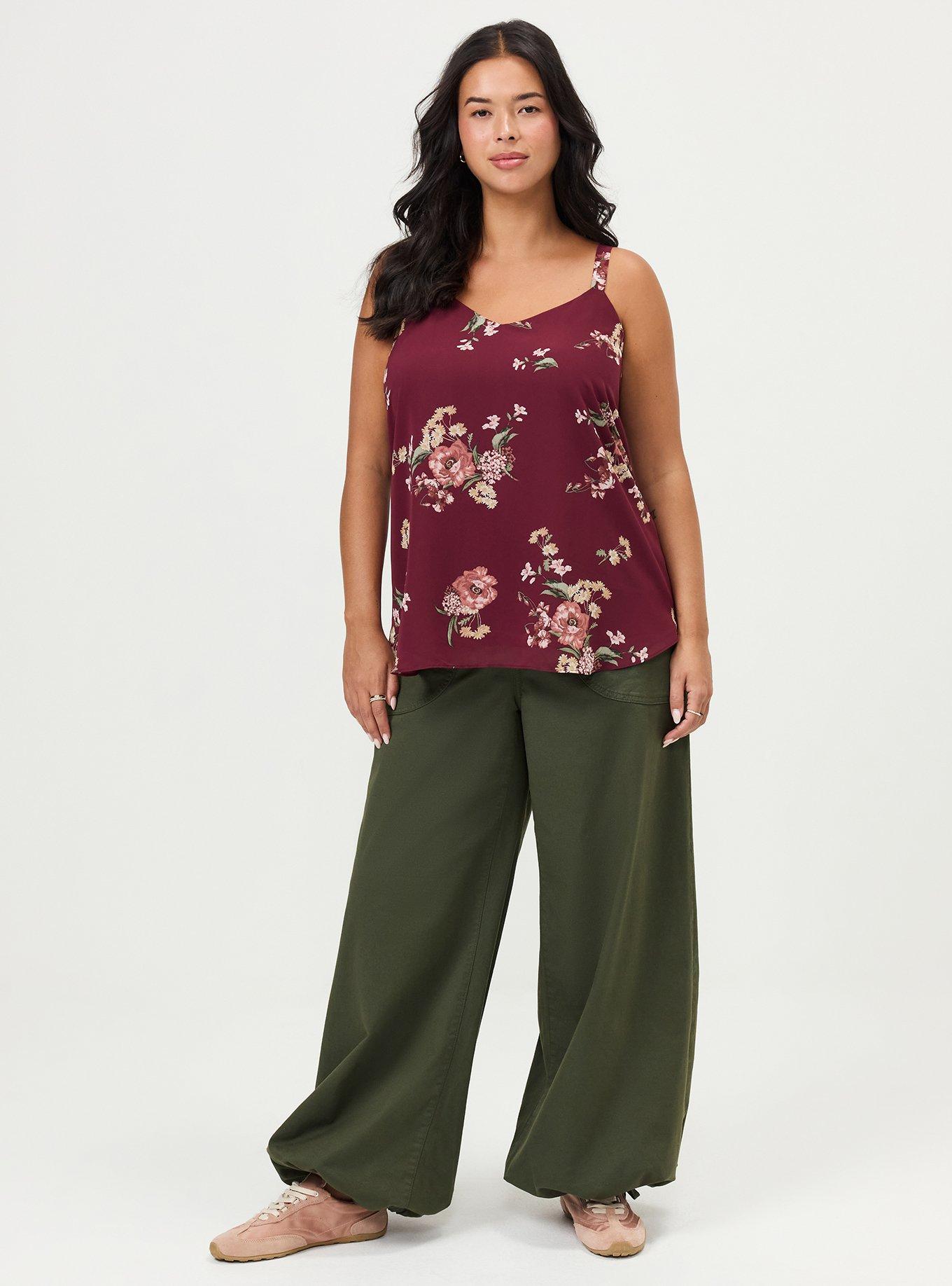 Sophie Swing Cami, FALL BOUQUET FLORAL BURGUNDY, alternate