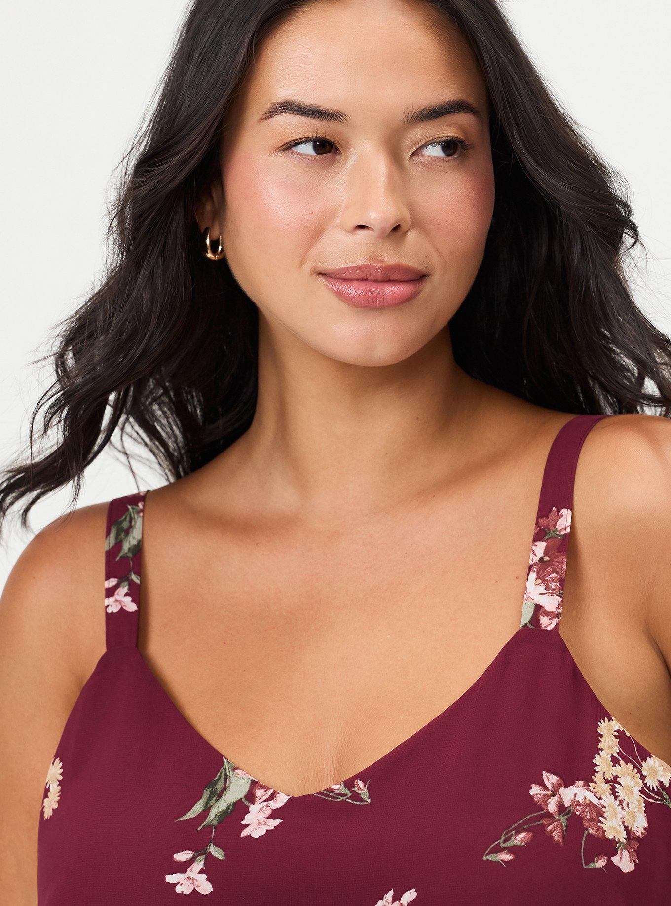 Sophie Swing Cami, FALL BOUQUET FLORAL BURGUNDY, alternate