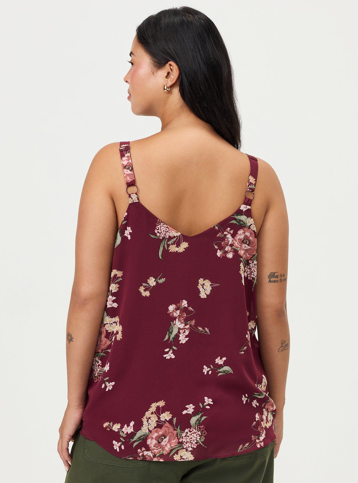 Sophie Swing Cami, FALL BOUQUET FLORAL BURGUNDY, alternate