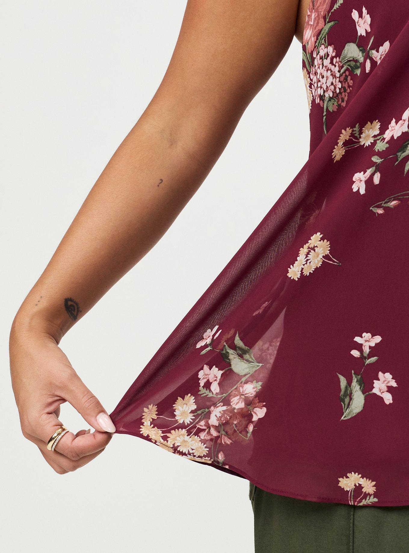 Sophie Swing Cami, FALL BOUQUET FLORAL BURGUNDY, alternate