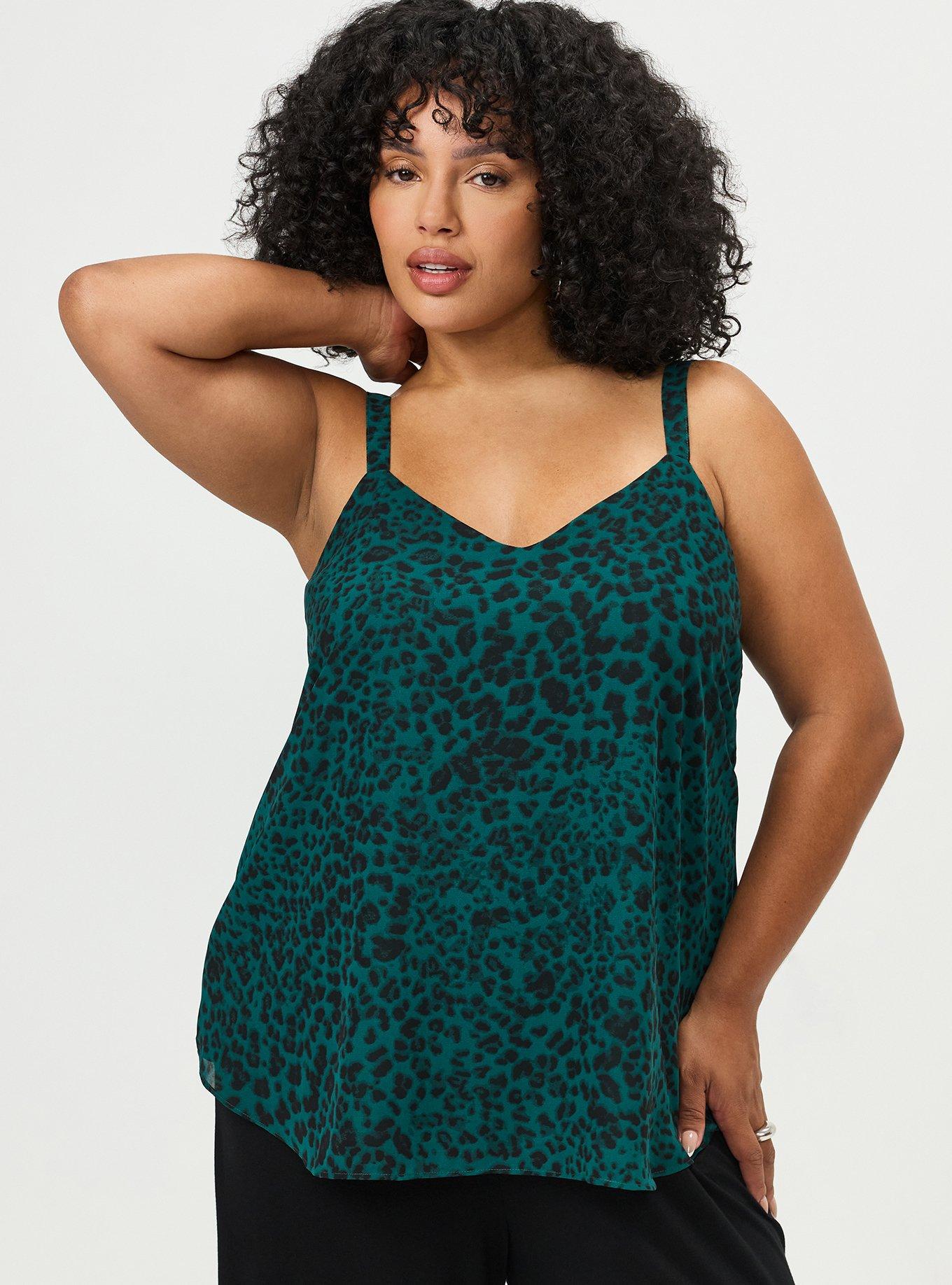 Sophie Swing Cami, SOFT LEOPARD GREEN, alternate