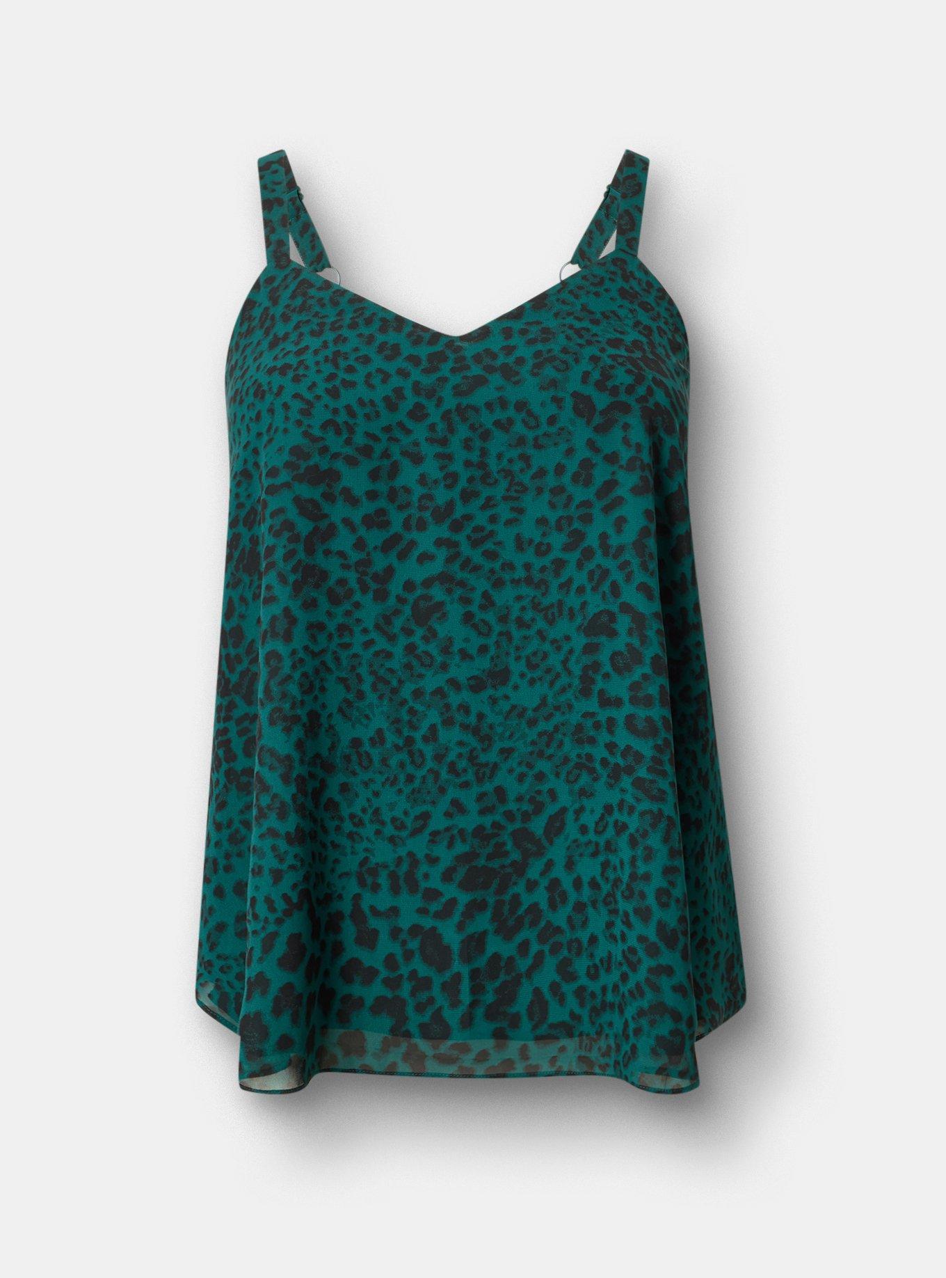 Sophie Swing Cami, SOFT LEOPARD GREEN, hi-res