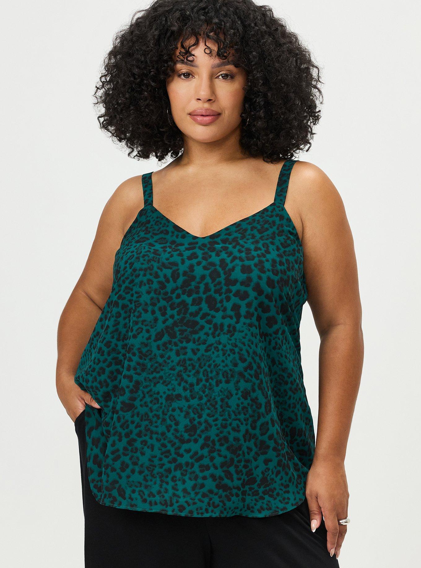 Sophie Swing Cami, SOFT LEOPARD GREEN, hi-res