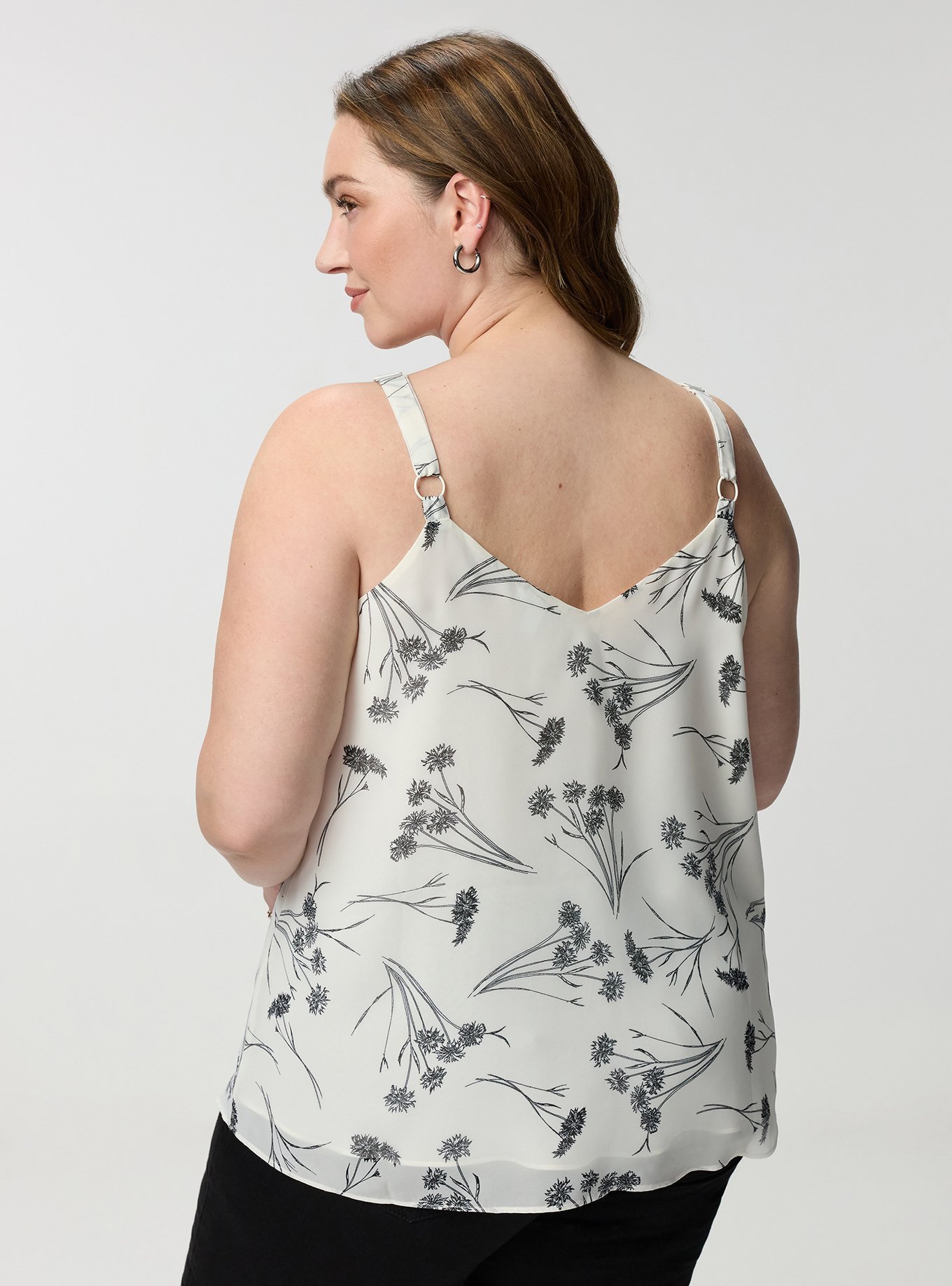 Sophie Chiffon Swing Cami, SHERRY FLORAL BW, alternate