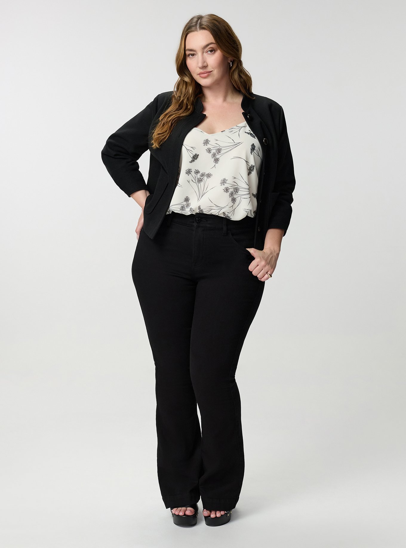 Sophie Chiffon Swing Cami, SHERRY FLORAL BW, alternate