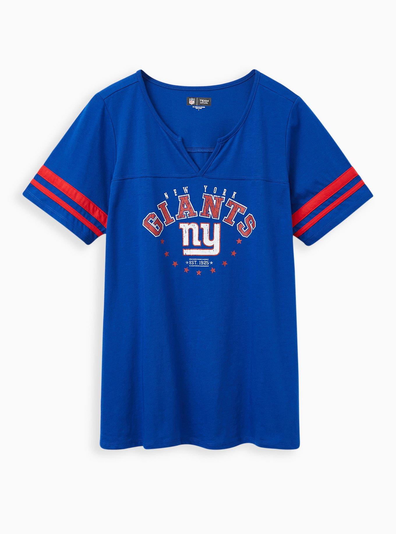 Plus Size - Classic Fit Football Tee - NFL New York Giants Blue - Torrid