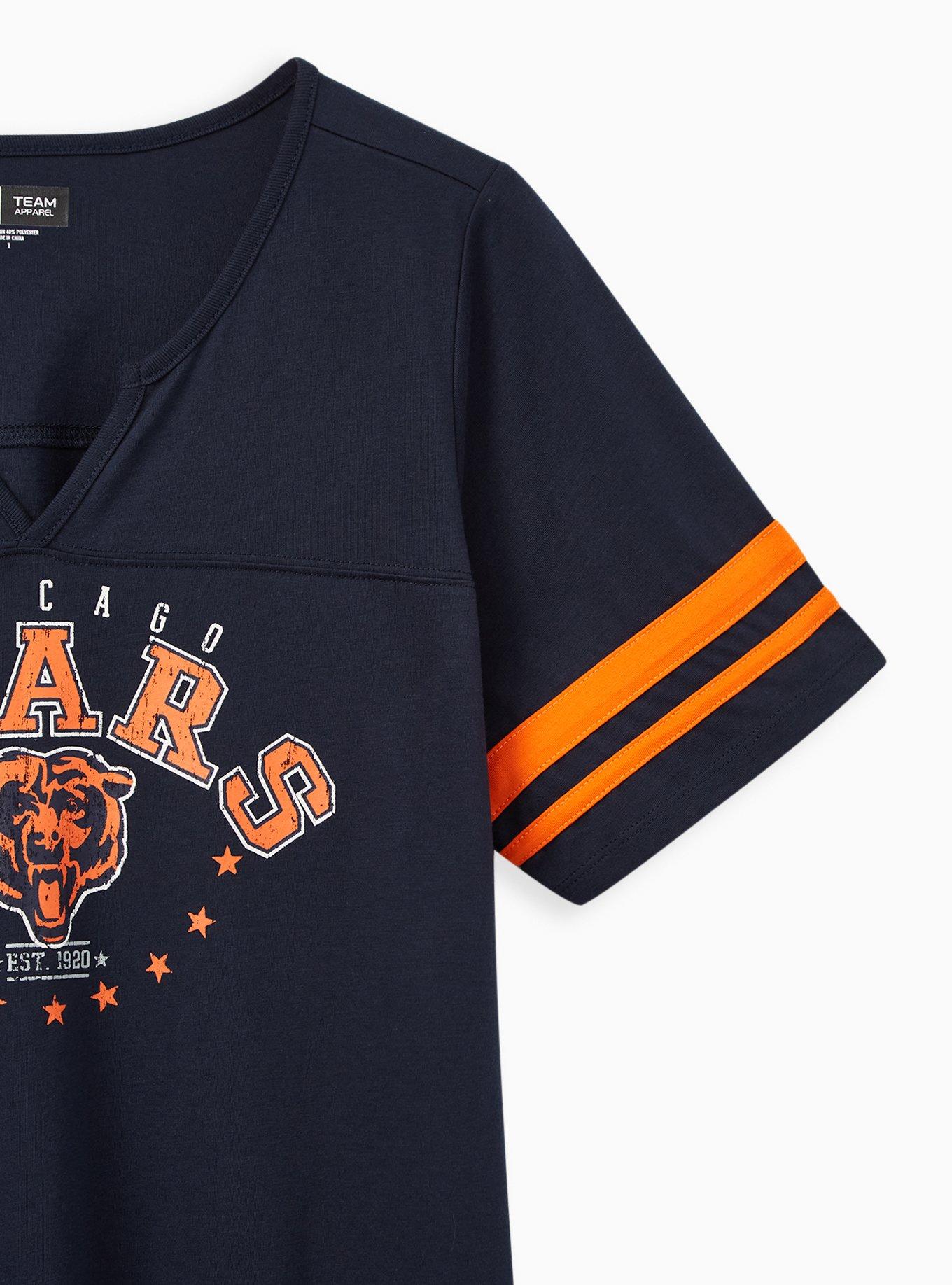 NFL Chicago Bears Short Sleeve V-Neck Plus Size T-Shirt - 1X