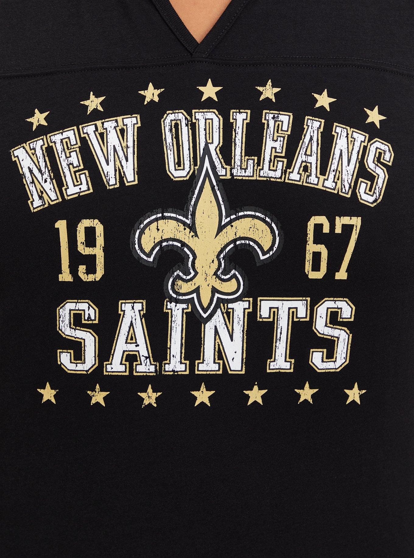 Plus Size - Classic Fit Football Tee - NFL New Orleans Saints Black - Torrid