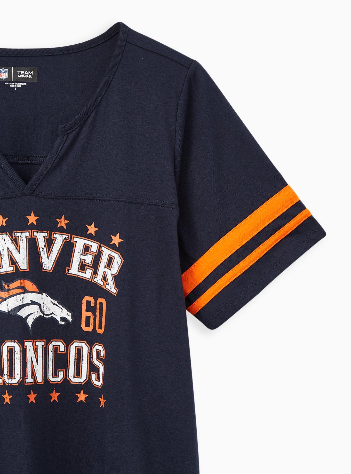 Plus Size Classic Fit Football Tee - NFL Denver Broncos Navy, PEACOAT, alternate