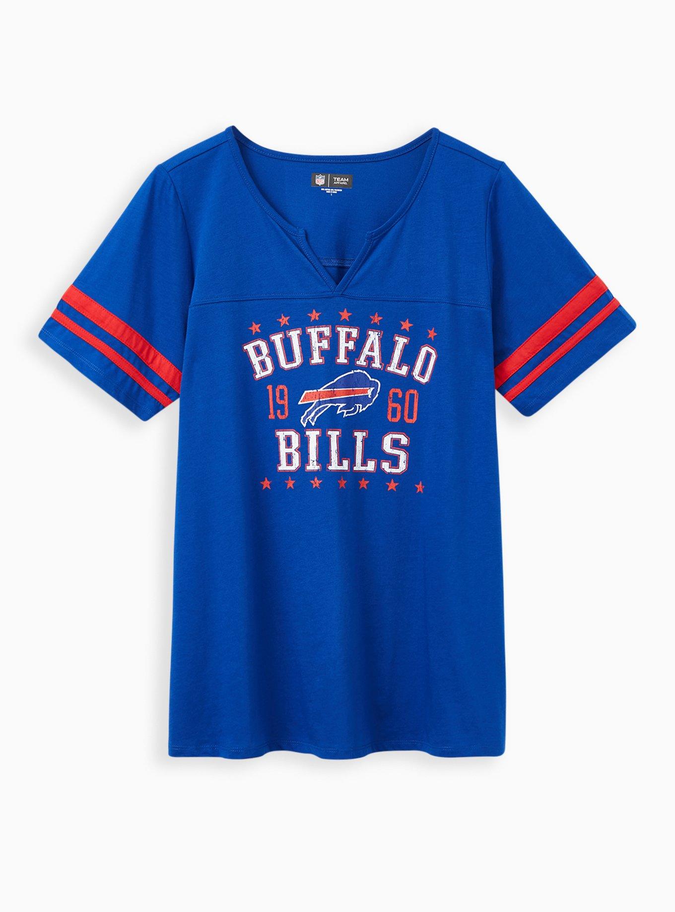 NFL Buffalo Bills Women's Plus Size Short Sleeve V-Neck T-Shirt - 1X