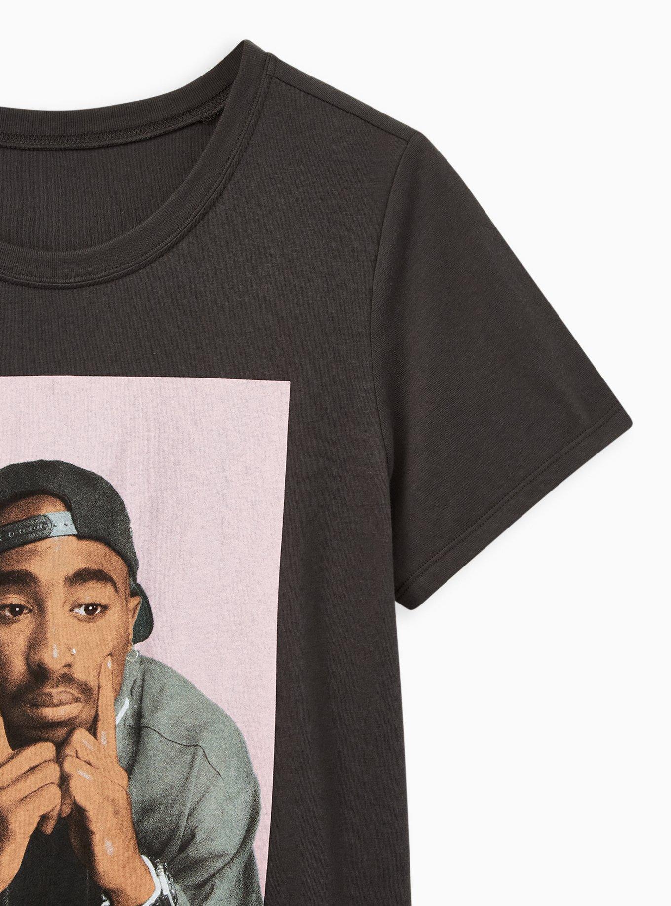 Plus Size - Classic Fit Crew Tee – Tupac Poetic Justice Black - Torrid 