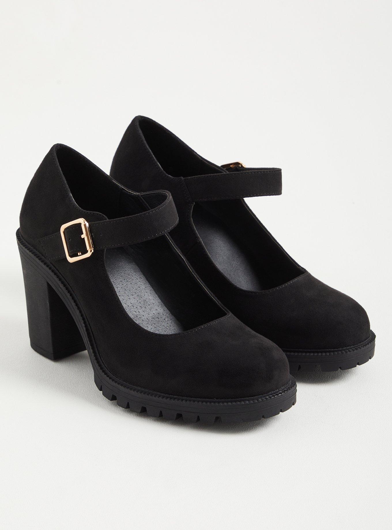 Black chunky hotsell heel mary janes