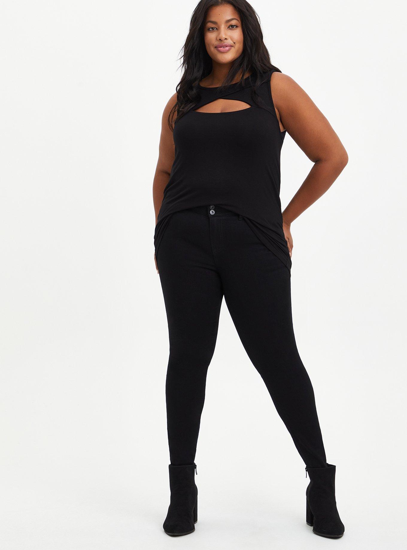 Plus Size Waist Snatcher Jumpsuit - Black