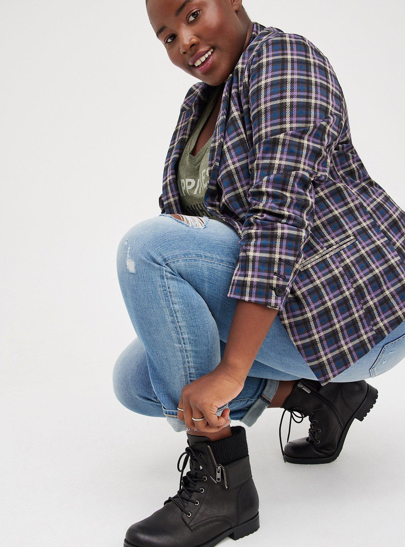 Foldover Sweater Combat Bootie (WW), BLACK, alternate