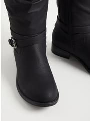 Side Zip Knee Boot (WW), BLACK, alternate