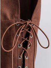 Lace-Up Over The Knee Boot (WW), BROWN, alternate
