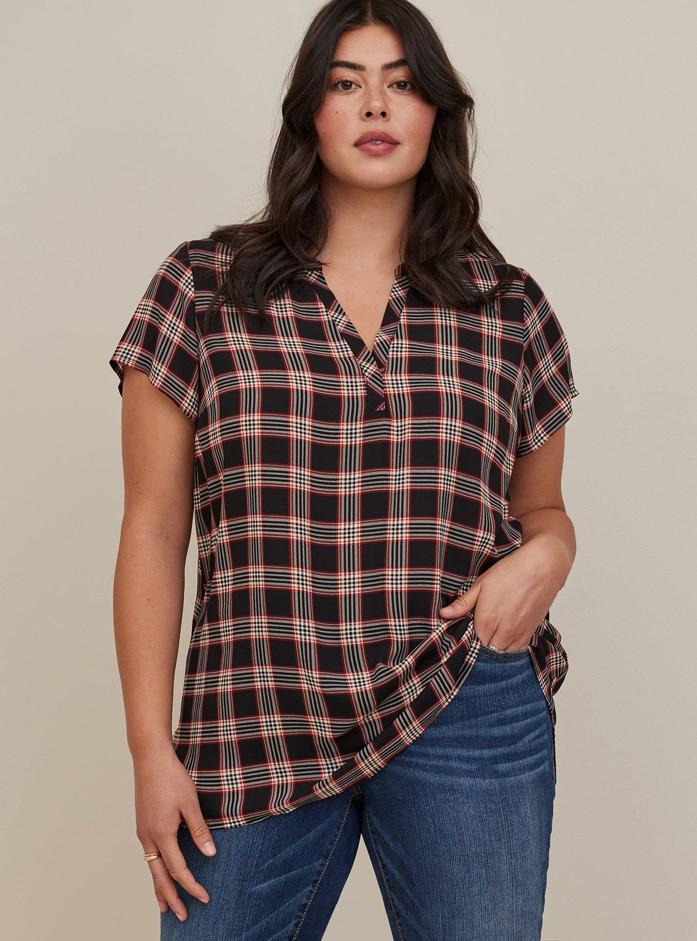 Plus Size Georgette Hi Low Tunic Blouse Torrid