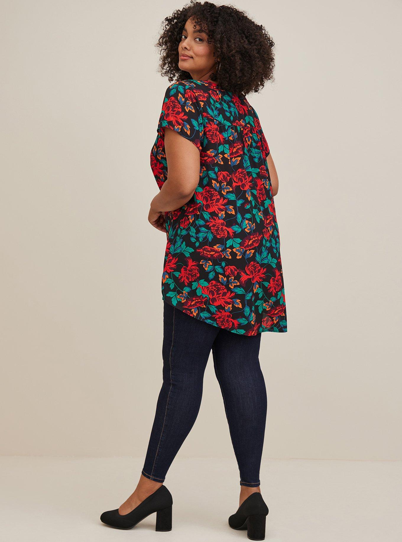 Plus Size - Georgette Hi-Low Tunic Blouse - Torrid