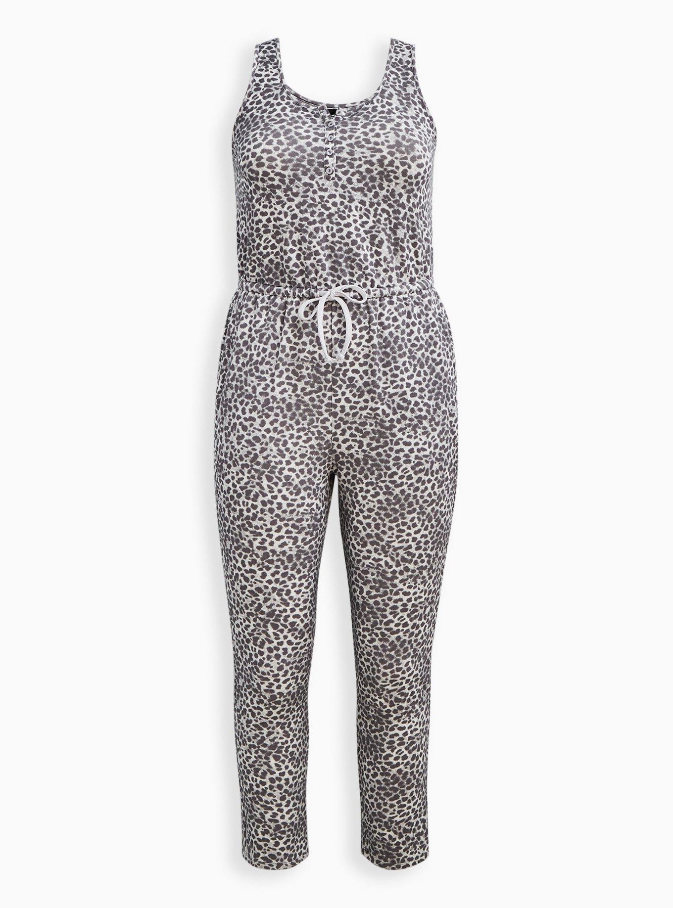 Torrid leopard jumpsuit sales