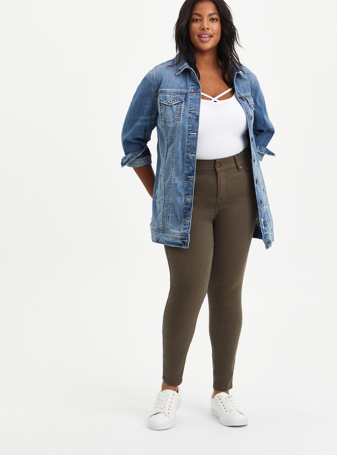 Torrid distressed shop jean jacket