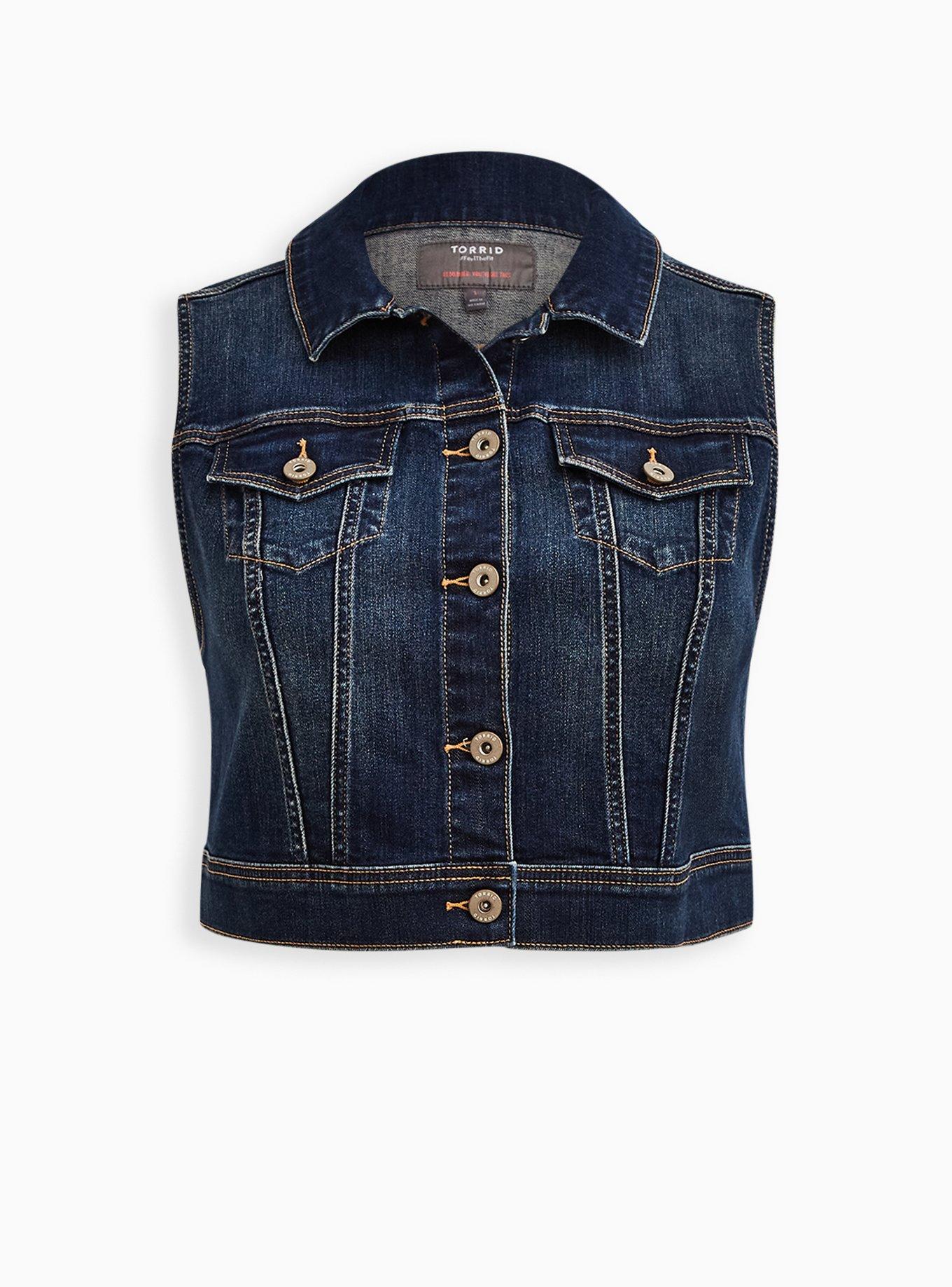 Denim Vest - Dark Wash , DARK DENIM, hi-res
