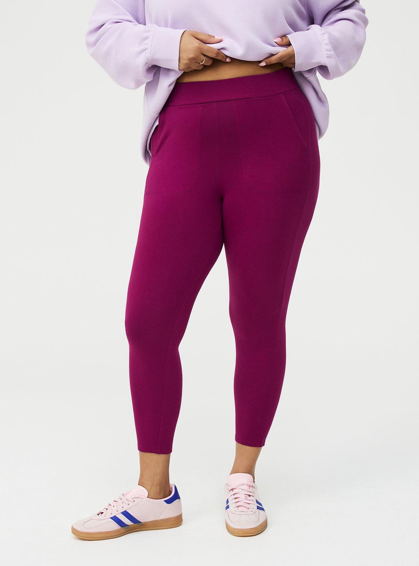 Crop Pocket Legging, PLUM CASPIA, alternate