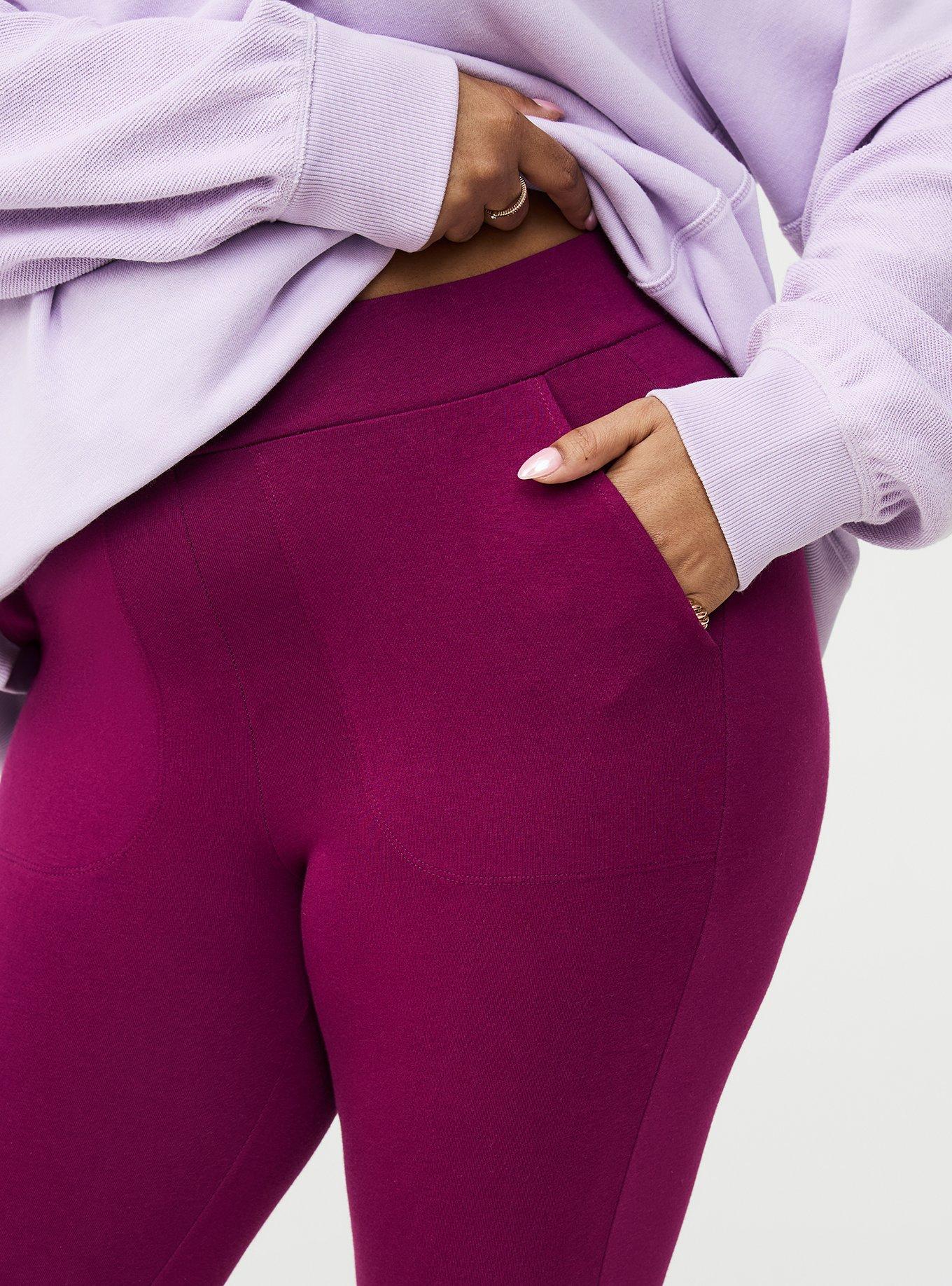 Crop Pocket Legging, PLUM CASPIA, alternate