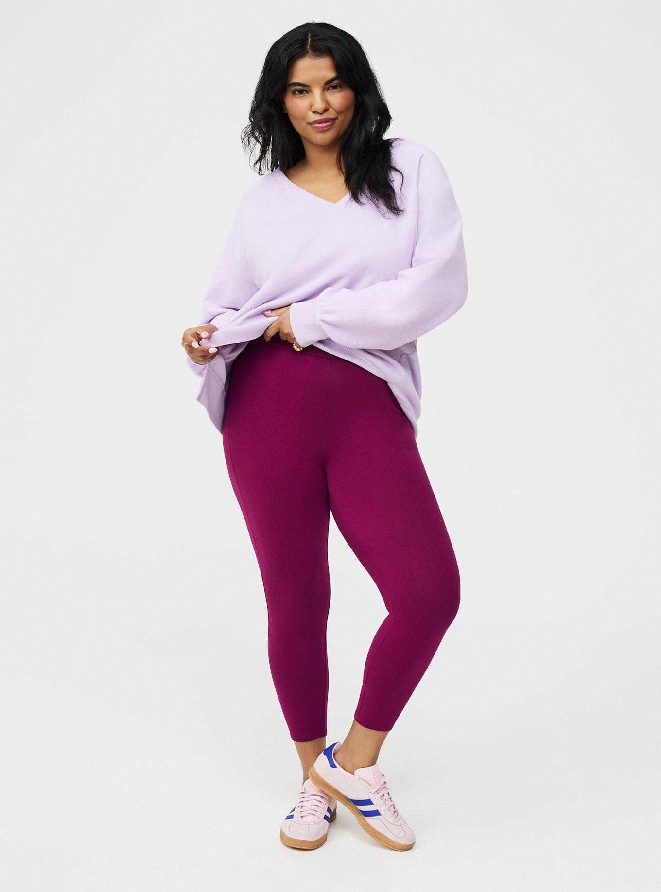 Crop Pocket Legging, PLUM CASPIA, hi-res
