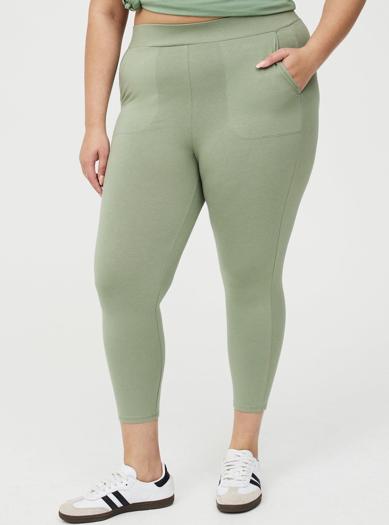 Crop Pocket Legging, HEDGE GREEN, alternate