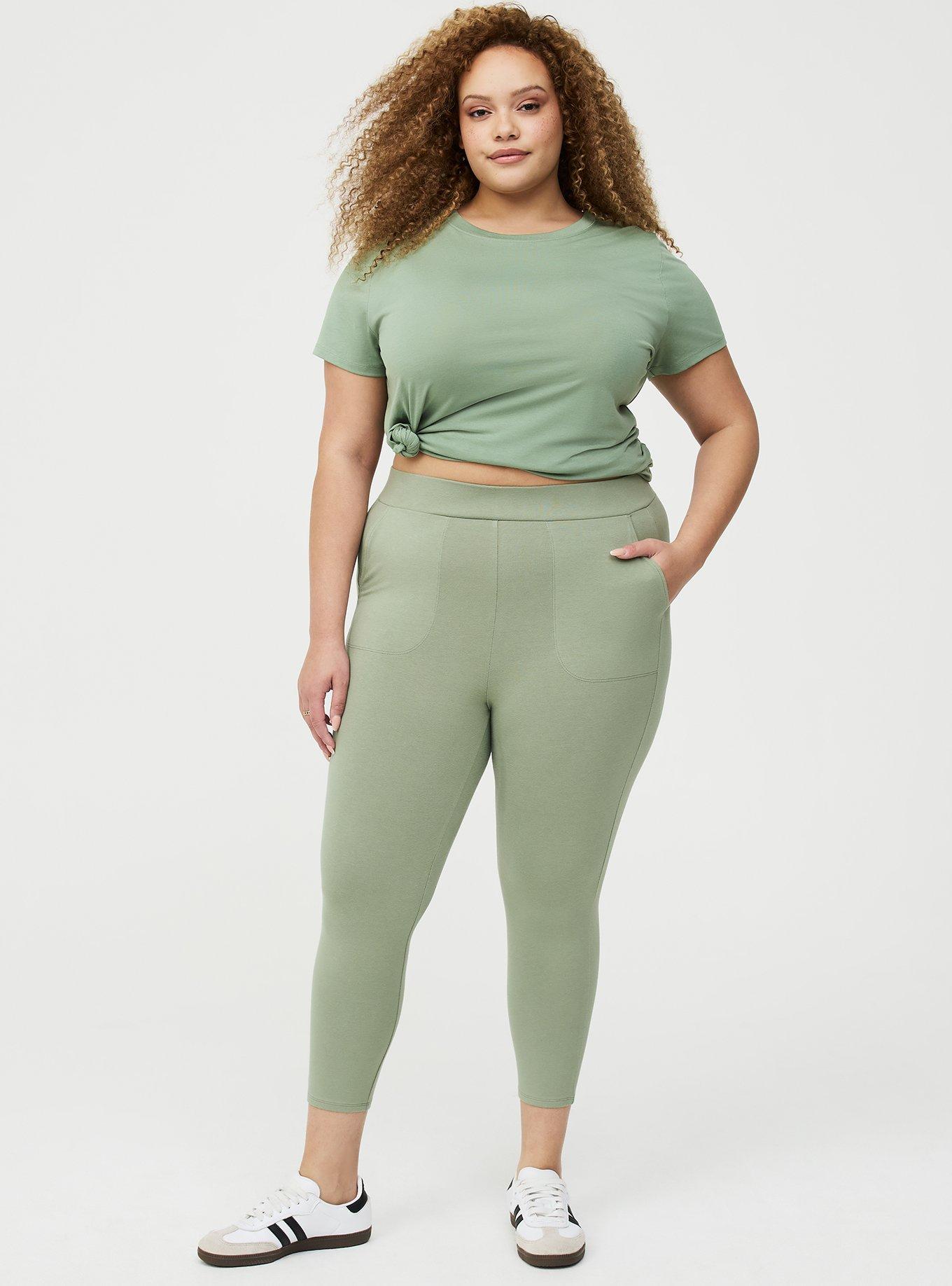 Crop Pocket Legging, HEDGE GREEN, alternate