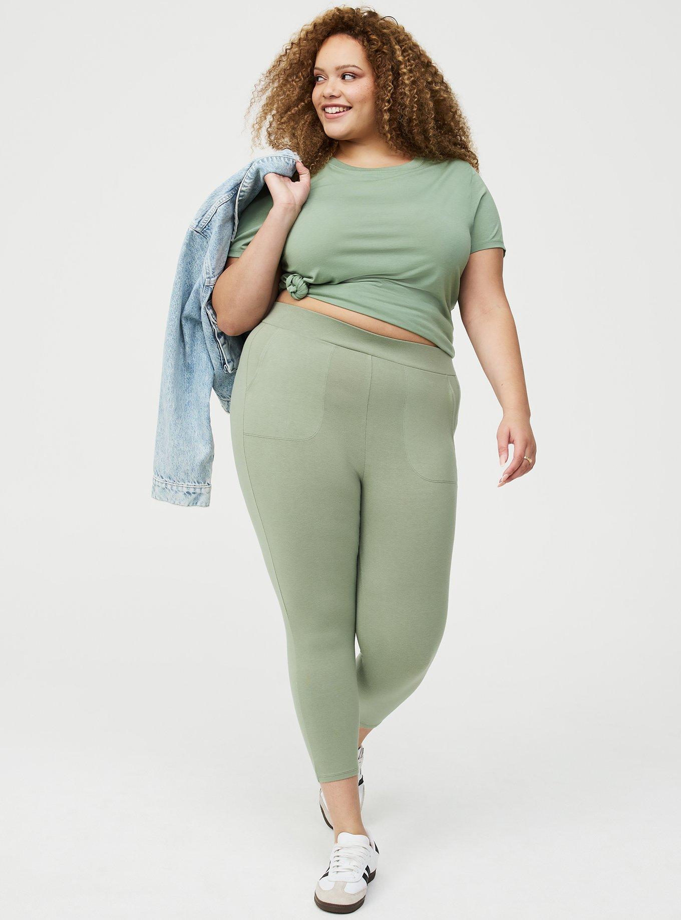Crop Pocket Legging, HEDGE GREEN, hi-res