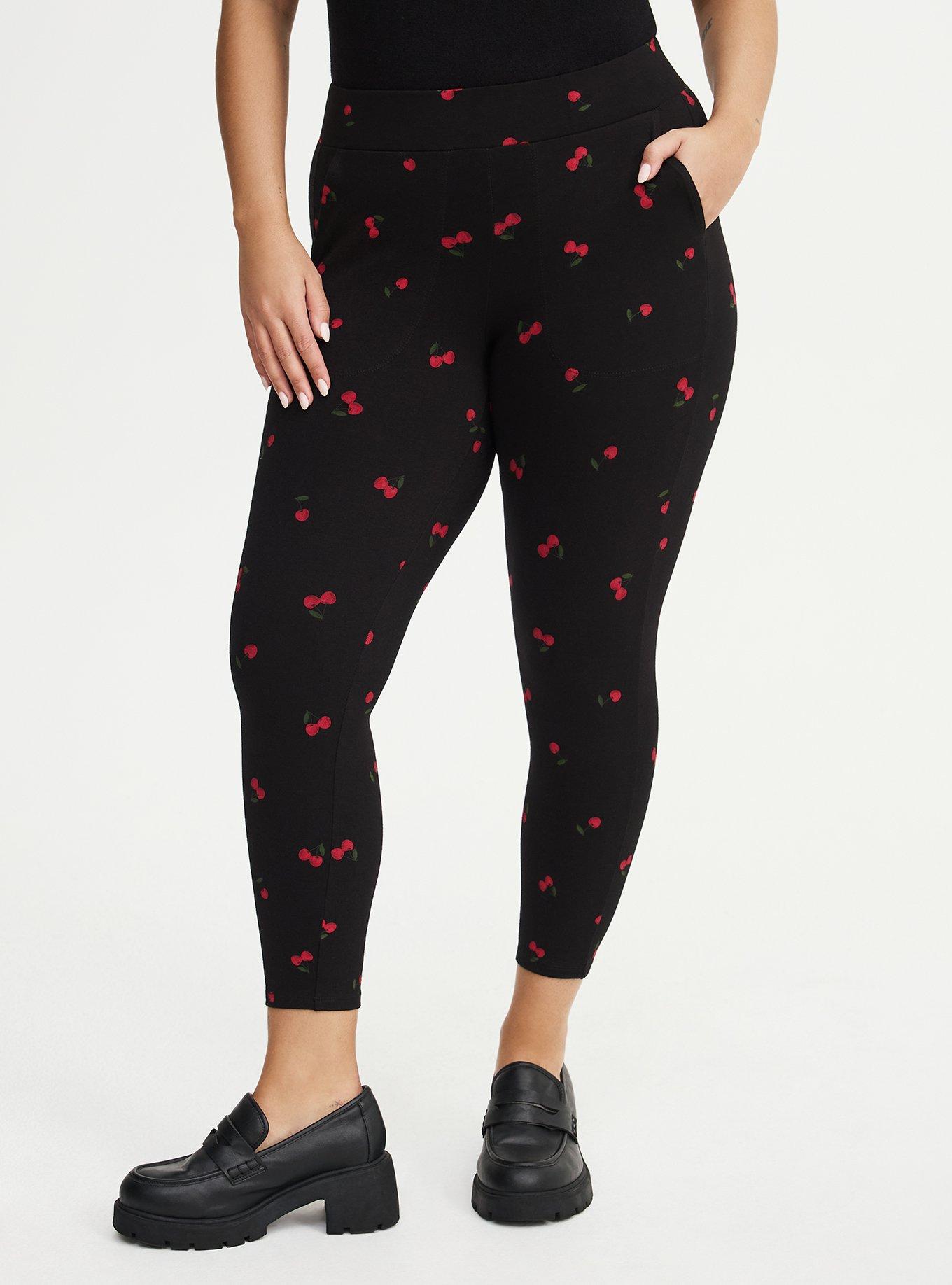 Crop Pocket Legging, MERRY CHERRY BLACK, alternate