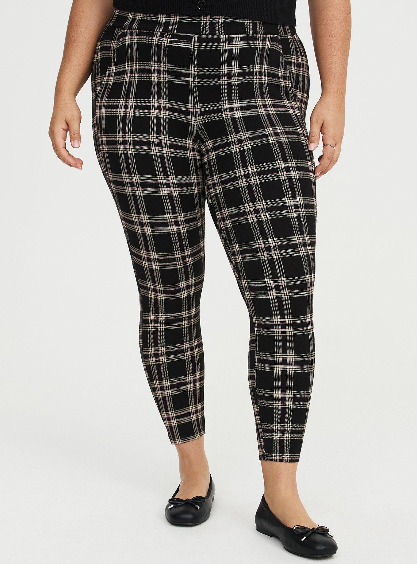Crop Pocket Legging, EXTRA TEXTURE PLAID BLACK, alternate