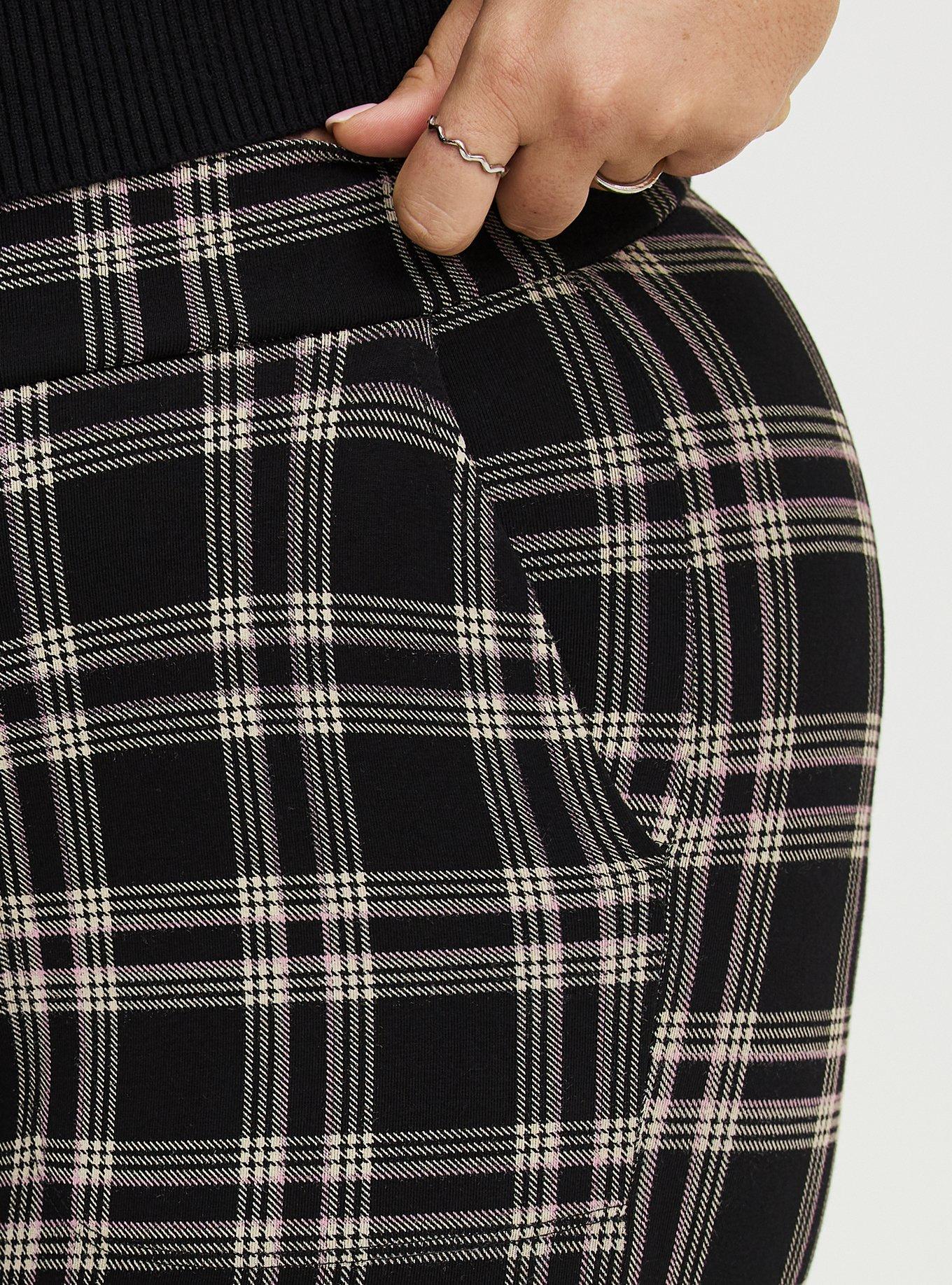 Crop Pocket Legging, EXTRA TEXTURE PLAID BLACK, alternate