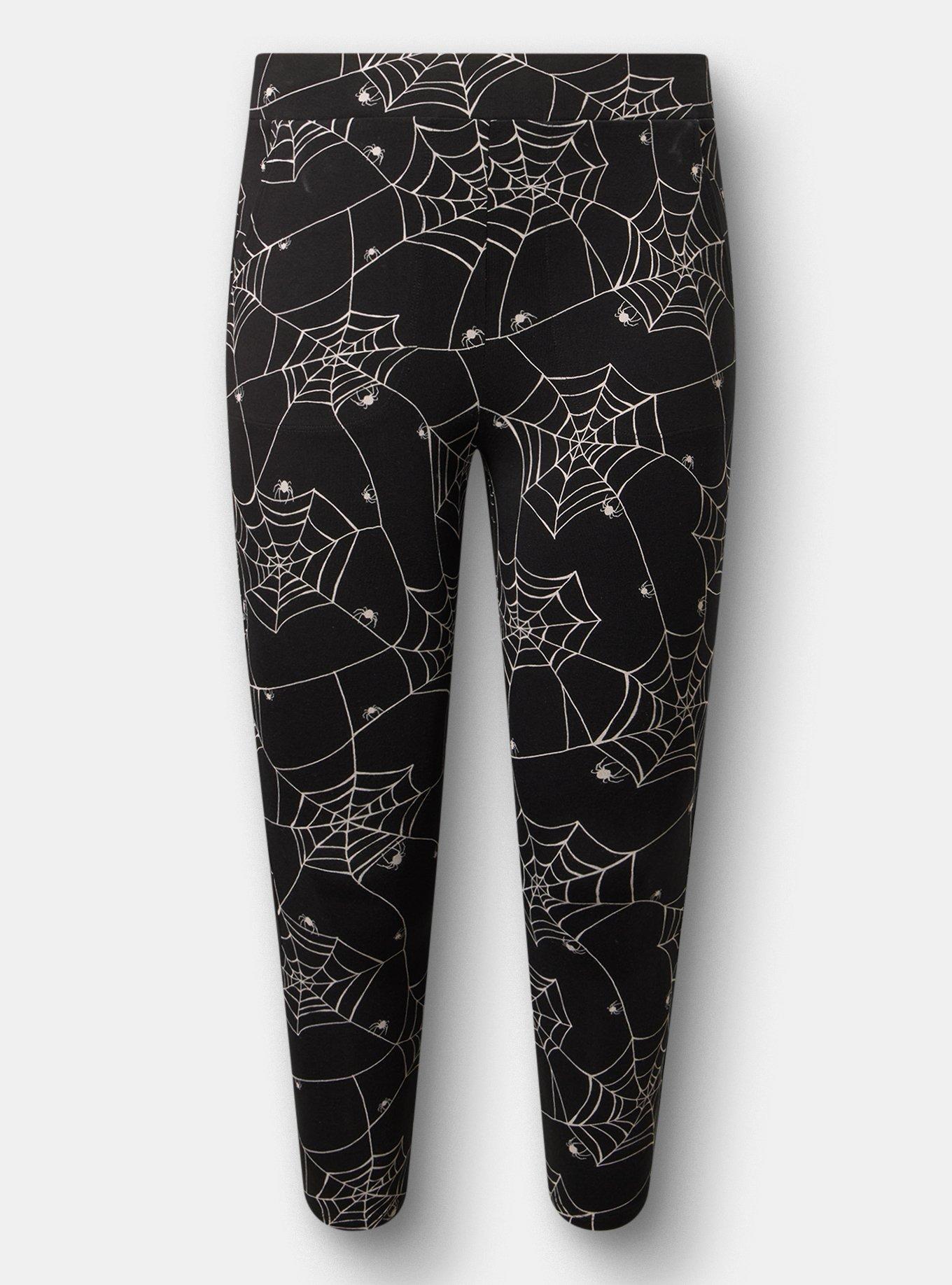 Crop Pocket Legging, WEDNESDAY SPIDERS BLACK, flat