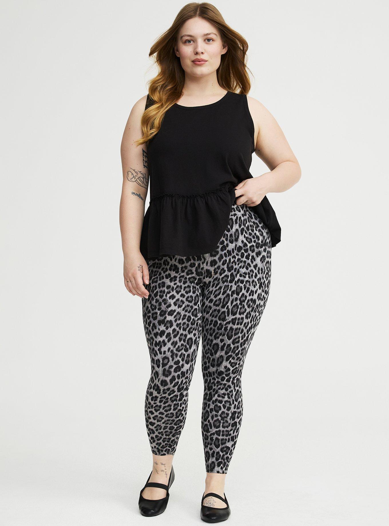 Crop Pocket Legging, FIFTIES LEOPARD GRAY, hi-res