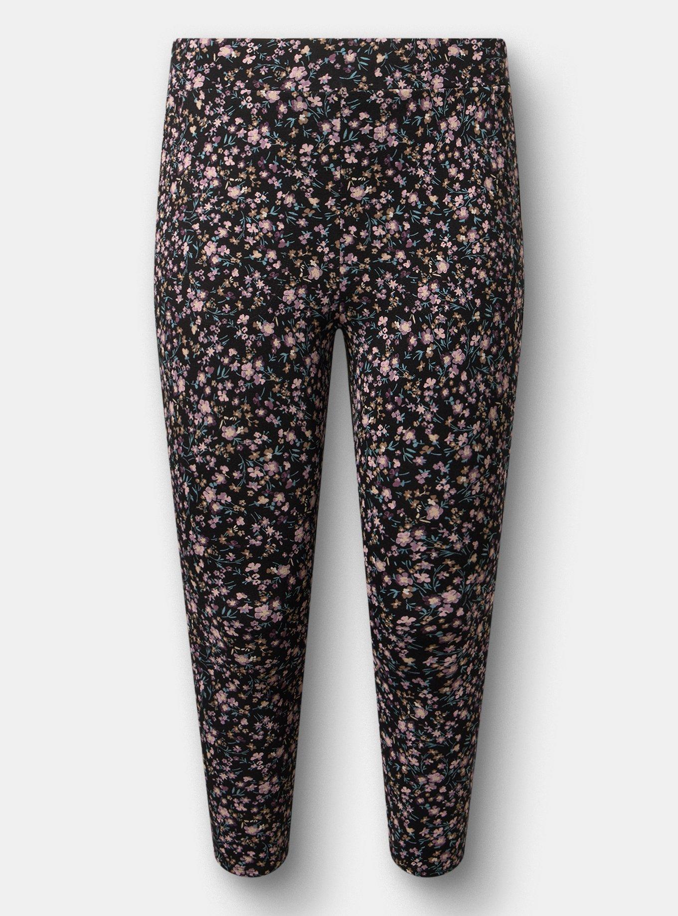 Crop Pocket Legging, SWEET FLORAL BLACK, flat